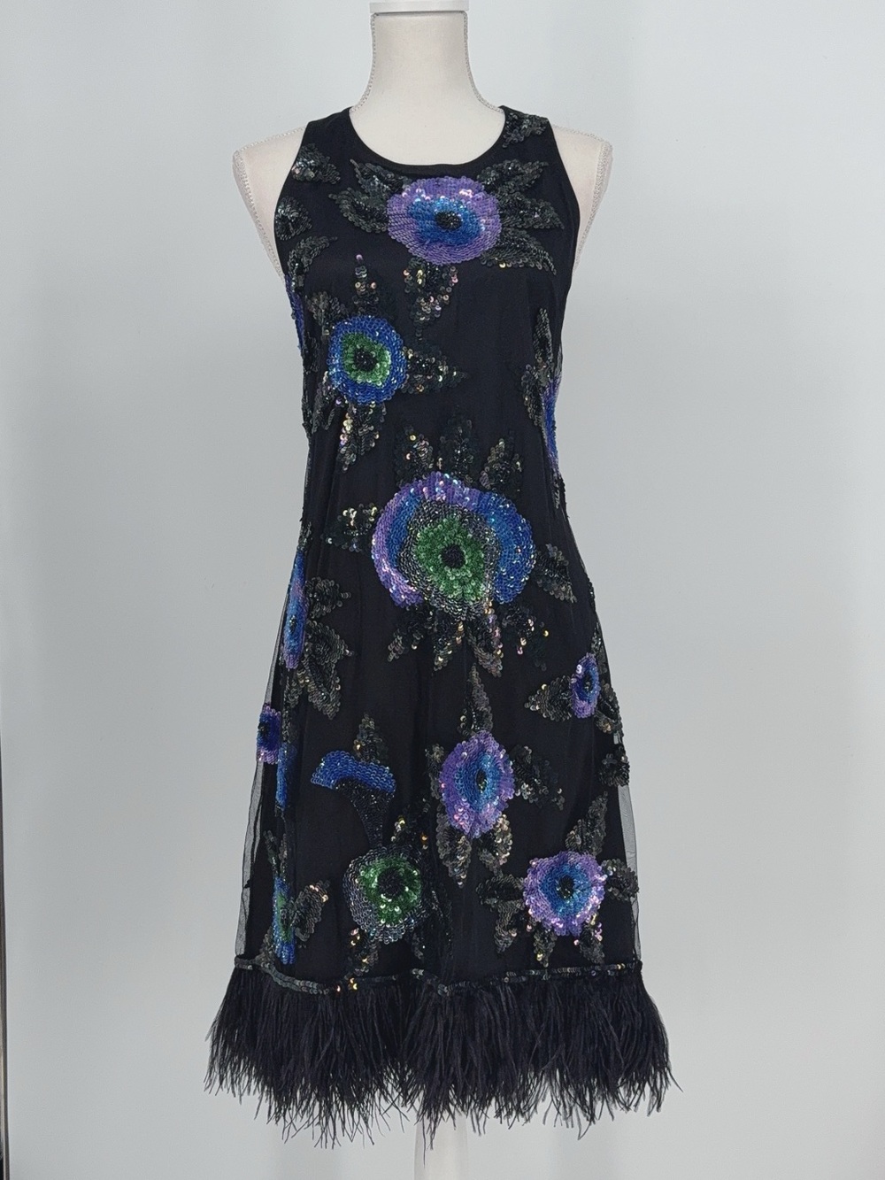 Ungaro Women’s Embellished Feather Cocktail Dress L NWOT - Picture 6 of 12